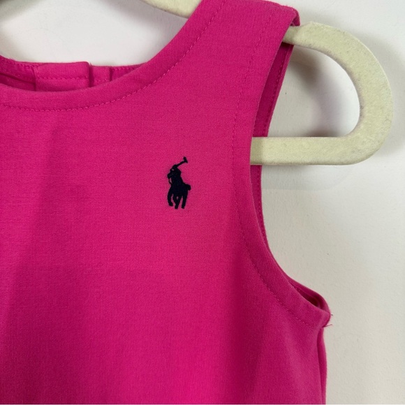 POLO Ralph Lauren Toddler Girl Sleeveless Pink Dress Size 3 T Preppy Classic - Picture 3 of 10